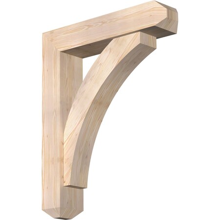 Ekena Millwork Thorton Craftsman Smooth Bracket w/ Offset Brace, Douglas Fir, 7 1/2"W x 34"D x 42"H BKT0806X34X42THR04SDF